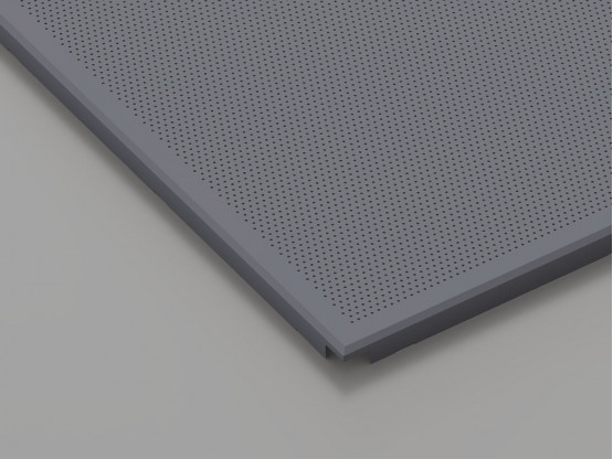 Перфорована металева касета (RAL 7024), кромка — Board, 595x595 мм