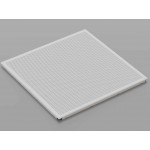 Перфорована металева касета (RAL 9003), кромка — Board, 595x595 мм