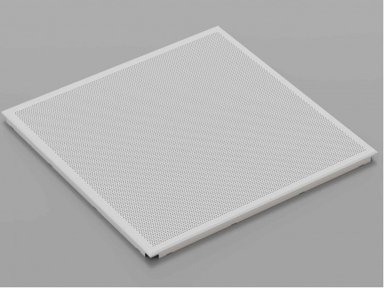Перфорована металева касета (RAL 9003), кромка — Board, 595x595 мм