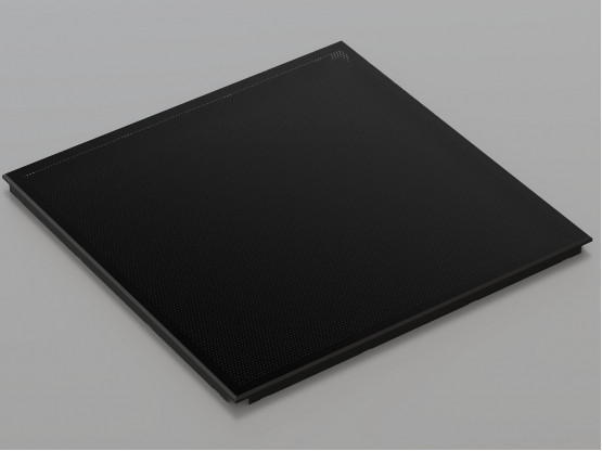 Перфорована металева касета (RAL 9005), кромка — Board, 595x595 мм