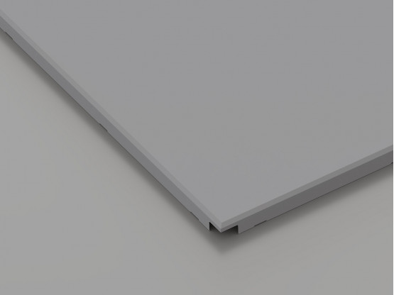 Металева касета (RAL 9006), кромка — Board, 595x595 мм