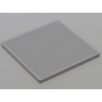 Перфорована металева касета (RAL 9006), кромка — Board, 595x595 мм
