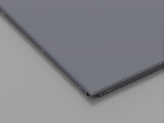 Металева касета (RAL 7024), кромка — Clip-In, 600x600 мм