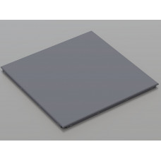 Металева касета (RAL 7024), кромка — Clip-In, 600x600 мм