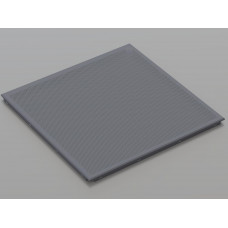 Перфорована металева касета (RAL 7024), кромка — Clip-In, 600x600 мм