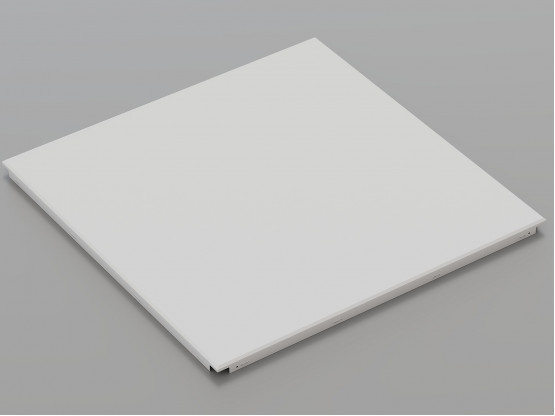 Металева касета (RAL 9003), кромка — Clip-In, 600x600 мм