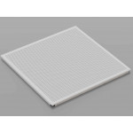 Перфорована металева касета (RAL 9003), кромка — Clip-In, 600x600 мм