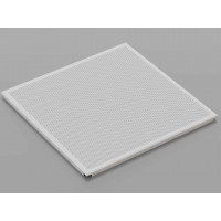 Перфорована металева касета (RAL 9003), кромка — Clip-In, 600x600 мм