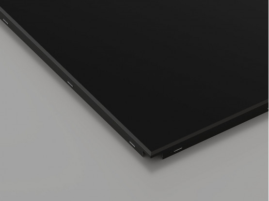 Металева касета (RAL 9005), кромка — Clip-In, 600x600 мм