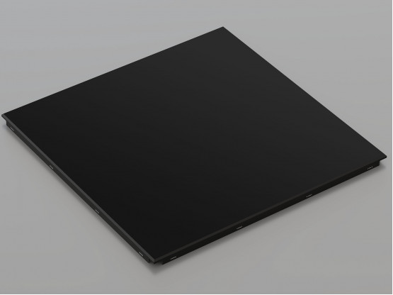 Металева касета (RAL 9005), кромка — Clip-In, 600x600 мм