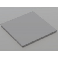 Металева касета (RAL 9006), кромка — Clip-In, 600x600 мм