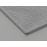 Перфорована металева касета (RAL 9006), кромка — Clip-In, 600x600 мм