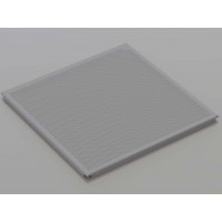 Перфорована металева касета (RAL 9006), кромка — Clip-In, 600x600 мм