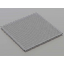 Перфорована металева касета (RAL 9006), кромка — Clip-In, 600x600 мм