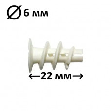 Дюбель DRIVA для гіпсокартону 6x22 нейлон, 25 шт