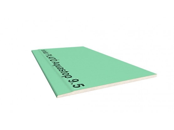 Гіпсокартон вологостійкий Plato Aquastop / Vlagastop (стіновий), 12.5x1200x2000 мм