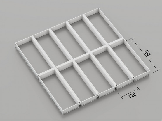Стеля ГРИЛЬЯТО 120x300 мм жалюзі RAL 9003, білий