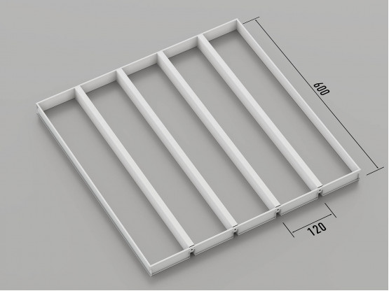 Стеля ГРИЛЬЯТО 120x600 мм жалюзі RAL 9003, білий