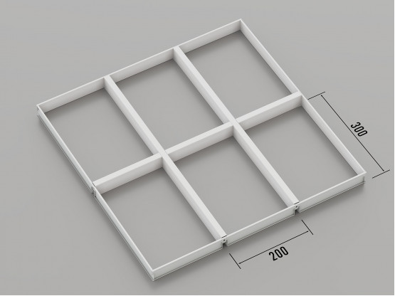 Стеля ГРИЛЬЯТО 200x300 мм жалюзі RAL 9003, білий