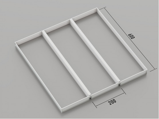 Стеля ГРИЛЬЯТО 200x600 мм жалюзі RAL 9003, білий