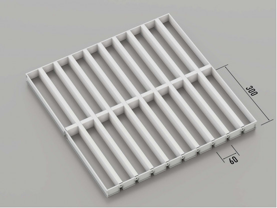 Стеля ГРИЛЬЯТО 60x300 мм жалюзі RAL 9003, білий