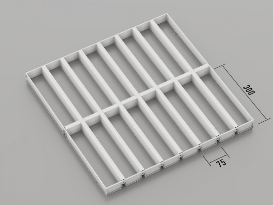 Стеля ГРИЛЬЯТО 75x300 мм жалюзі RAL 9003, білий