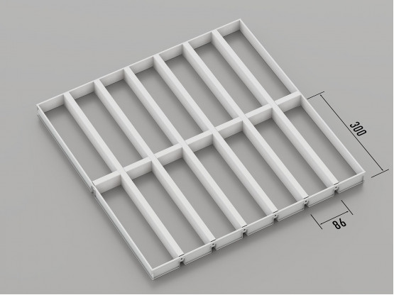 Стеля ГРИЛЬЯТО 86x300 мм жалюзі RAL 9003, білий