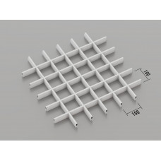 Стеля ГРИЛЬЯТО 100x100 мм класичне GL в модульну систему RAL 9003, білий