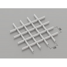 Стеля ГРИЛЬЯТО 120x120 мм класичне GL в модульну систему RAL 9003, білий