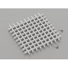 Стеля ГРИЛЬЯТО 60x60 мм класичне GL в модульну систему RAL 9003, білий