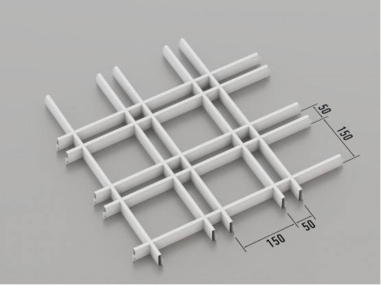 Стеля ГРИЛЬЯТО 150х50 мм нестандарт RAL 9003, білий