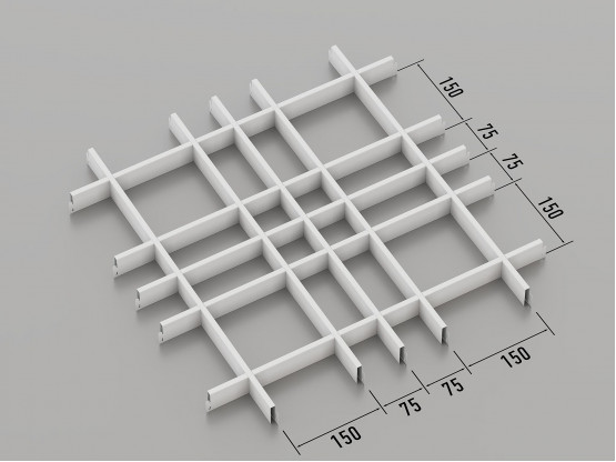 Стеля ГРИЛЬЯТО 150х75 мм нестандарт RAL 9003, білий