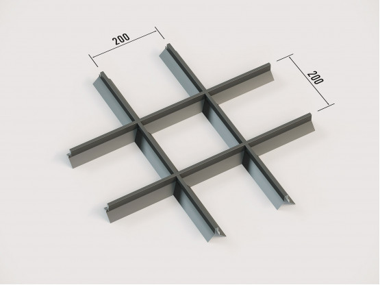 Стеля ГРИЛЬЯТО 200x200 мм пірамідальне RAL 9005, чорний