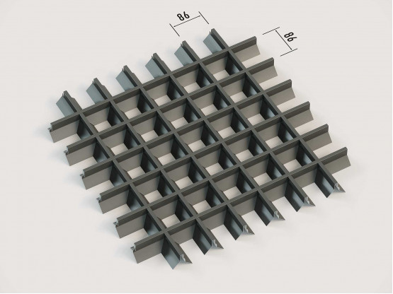 Стеля ГРИЛЬЯТО 86x86 мм пірамідальне RAL 9005, чорний