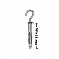 Дюбель MOLLY круглий гак M4 32 мм, 100 шт