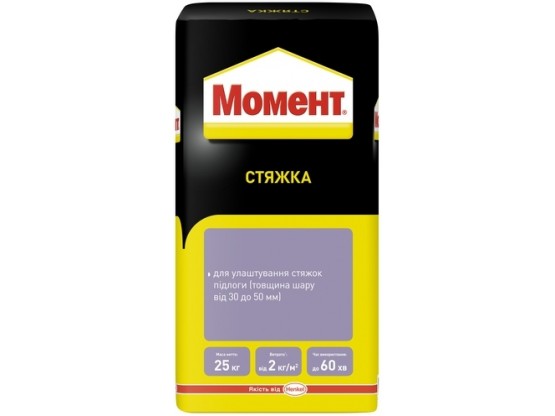 Стяжка цементна Момент (від 30 мм) 25кг