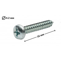 Саморіз із напівкруглою головкою 4.2x16, 1000 шт