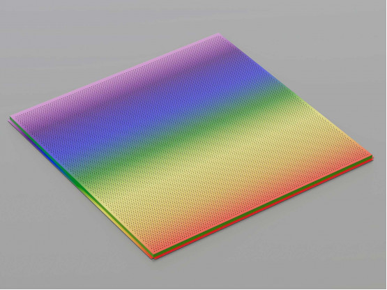 Перфорована металева касета (RAL на замовлення), кромка — Tegular, 600x600 мм