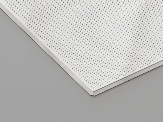 Перфорована металева касета (Хром), кромка — Tegular, 600x600 мм