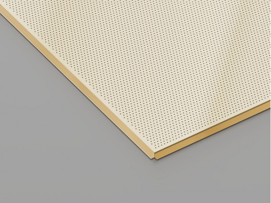 Перфорована металева касета (Золото), кромка — Tegular, 600x600 мм