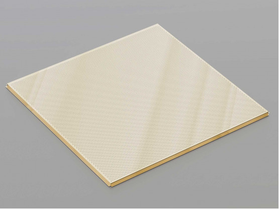 Перфорована металева касета (Золото), кромка — Tegular, 600x600 мм