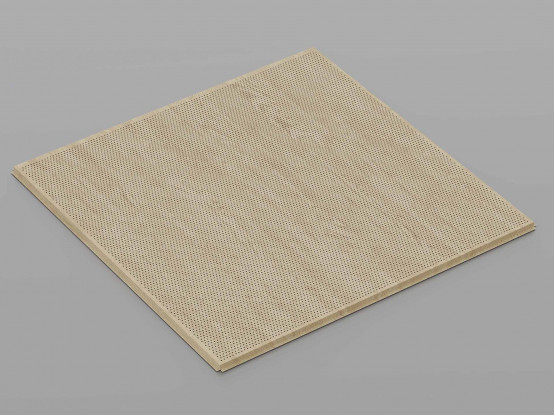 Перфорована металева касета (Світле дерево), кромка — Tegular, 600x600 мм