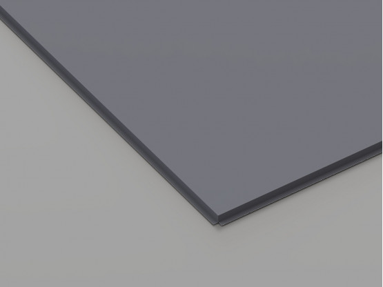 Металева касета (RAL 7024), кромка — Tegular, 600x600 мм