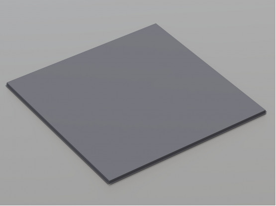 Металева касета (RAL 7024), кромка — Tegular, 600x600 мм