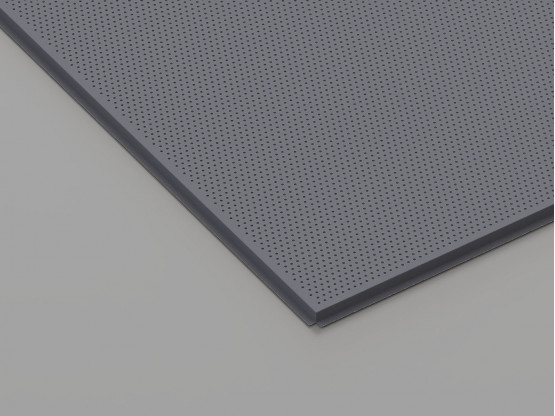 Перфорована металева касета (RAL 7024), кромка — Tegular, 600x600 мм