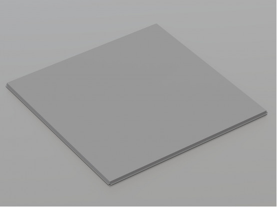 Металева касета (RAL 9006), кромка — Tegular, 600x600 мм