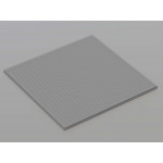 Перфорована металева касета (RAL 9006), кромка — Tegular, 600x600 мм