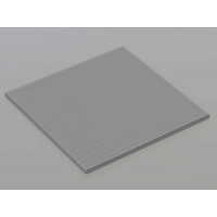 Перфорована металева касета (RAL 9006), кромка — Tegular, 600x600 мм
