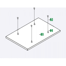 Підвісний острів AMF TOPIQ Sonic Element (прямокутник з гострими краями)