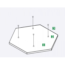 Підвісний острів AMF TOPIQ Sonic Element (шестикутник)